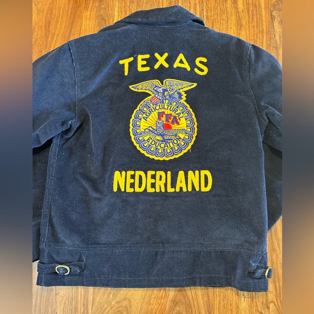 Vintage FFA Agriculture navy cord jacket